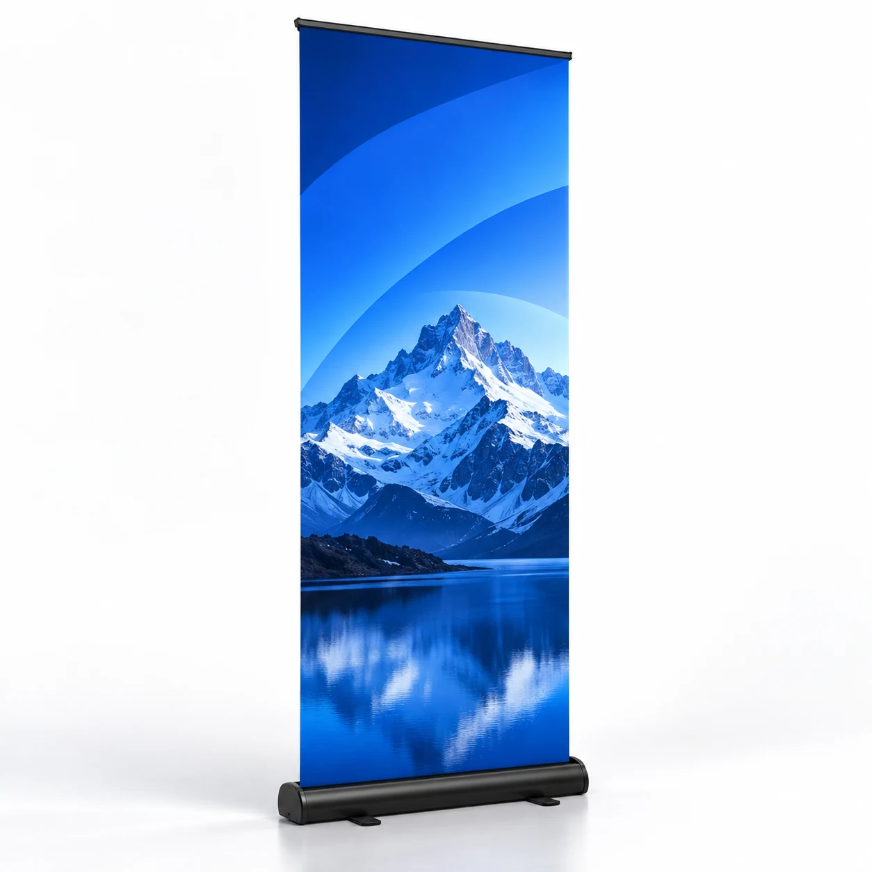 Slim merchandise banner stand