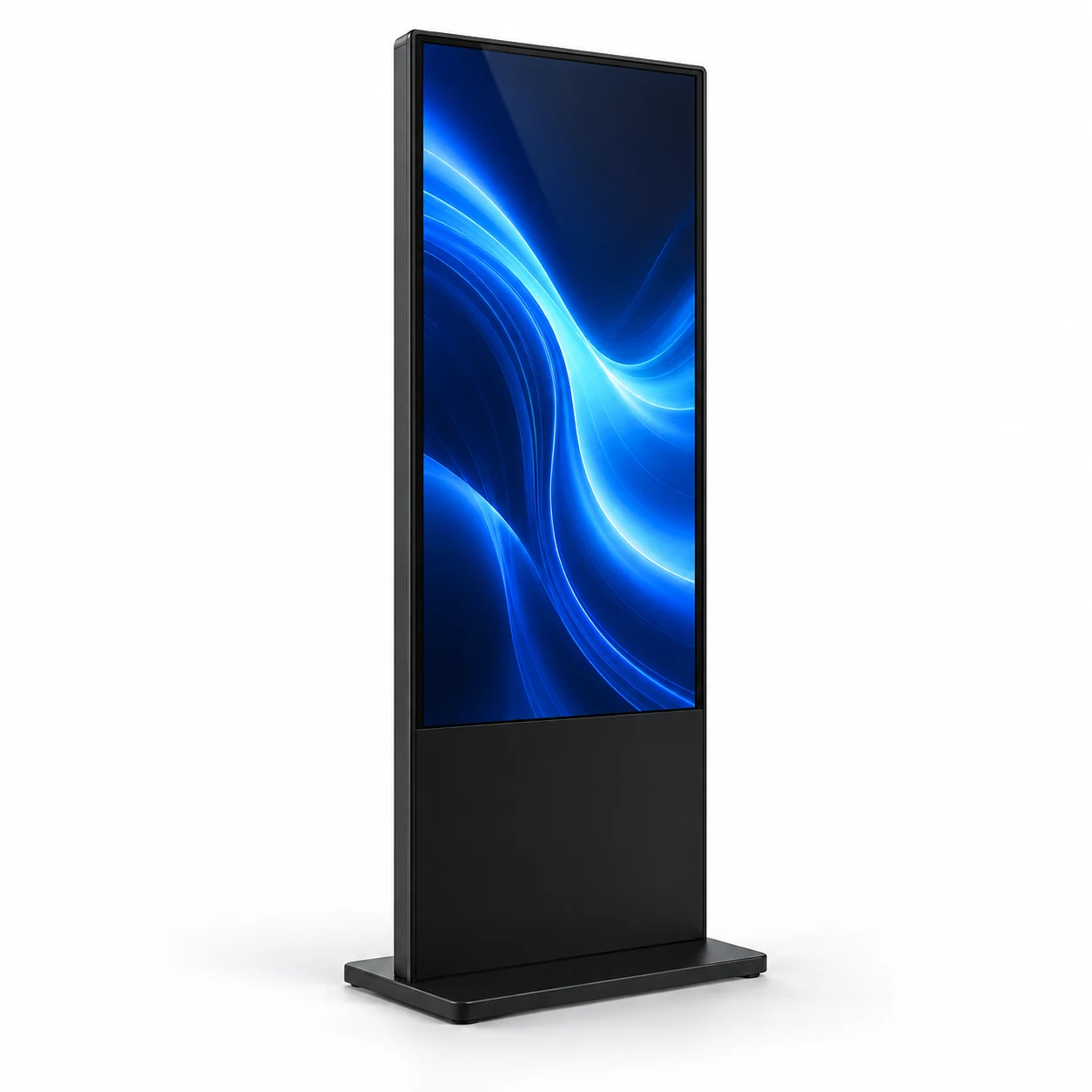 Freestanding digital signage kiosk